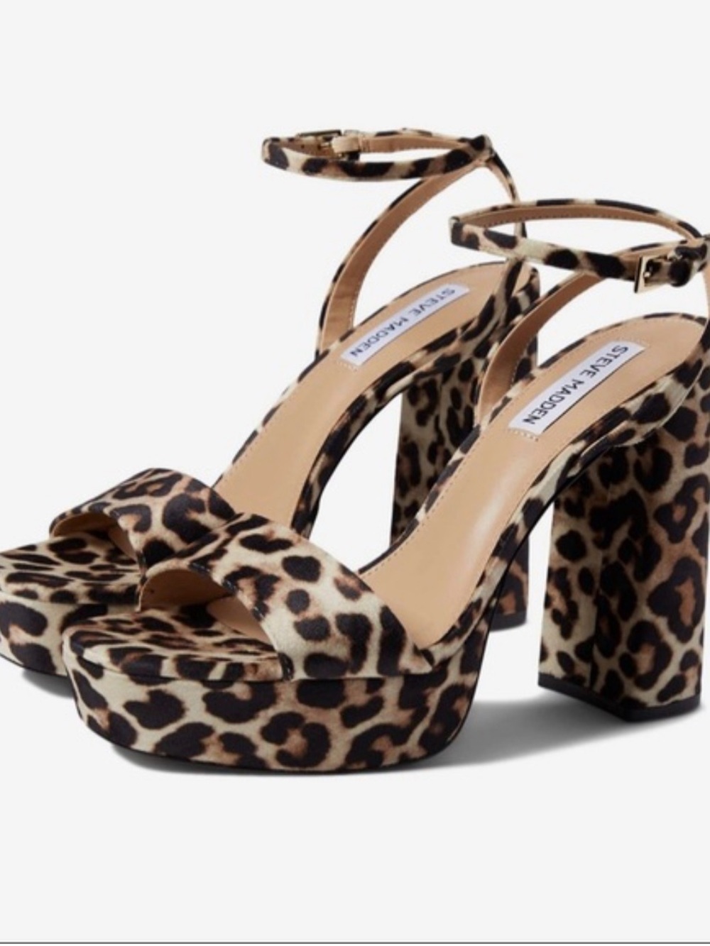 Steve Madden Leopard-Print Platform Sandals in Brown/Black